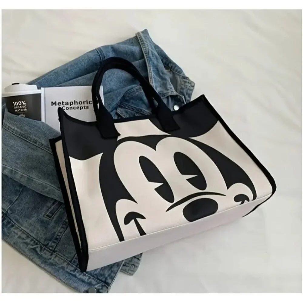 Mickey Large Capacity Canvas Fashion Cartoon Commuter Shoulder Bag Cute Handbag